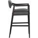 Keagan 41.5 inch Brentwood Charcoal Leather Barstool